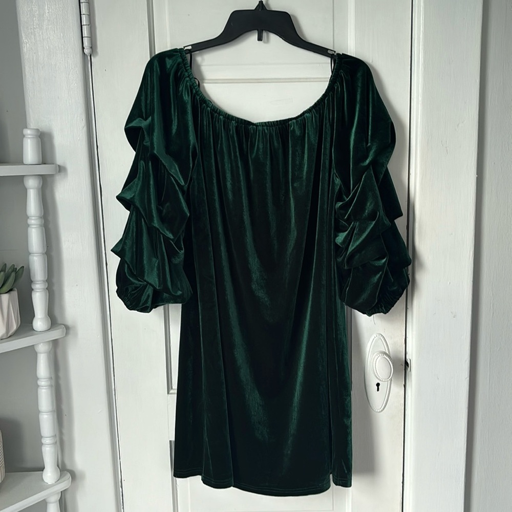 green velvet dress